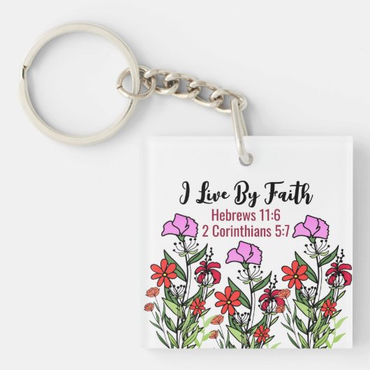 Quadrat (beidseitig) Schlüsselanhänger (Vorderseite)