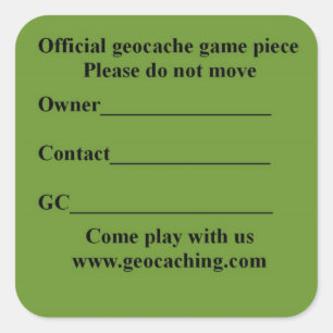 Quadrat-Cache-Kabel Quadratischer Aufkleber