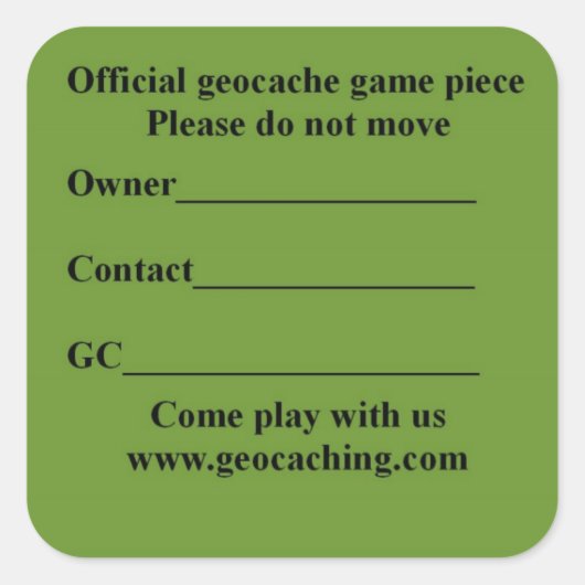 Quadrat-Cache-Kabel Quadratischer Aufkleber (Vorderseite)