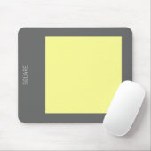 Quadrat - Chalk Gelb und Grau Mousepad (Mit Mouse)