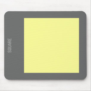 Quadrat - Chalk Gelb und Grau Mousepad