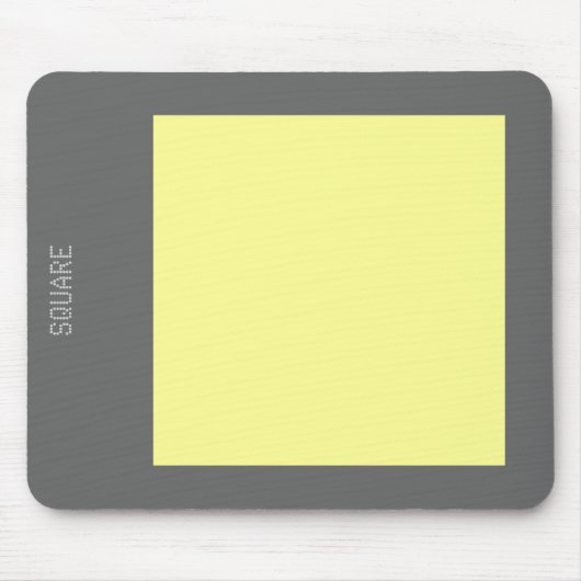 Quadrat - Chalk Gelb und Grau Mousepad (Vorne)