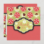 Quadrat Damen-Bug TY Dankeskarte (Vorne/Hinten)