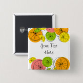 Quadrat der Citrus-Schaltfläche Button (Vorne & Hinten)
