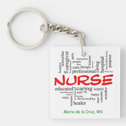 Quadrat-(doppelseitiger) Schlüsselanhänger (Vorderseite)