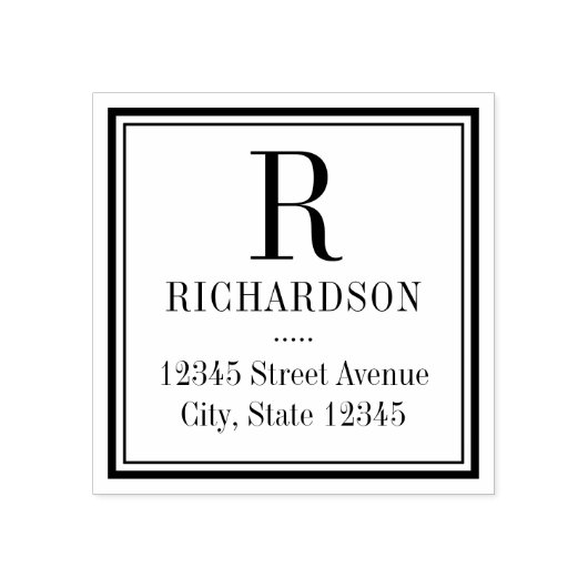 Quadrat Erste Personalisierte Briefmarke Gummistempel (Prägung)