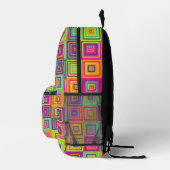 Quadrat farbiges Muster Bedruckter Rucksack (Rechts)