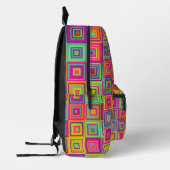 Quadrat farbiges Muster Bedruckter Rucksack (Links)
