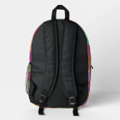 Quadrat farbiges Muster Bedruckter Rucksack (Rückseite)