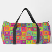 Quadrat farbiges Muster Duffle Bag (Vorderseite)