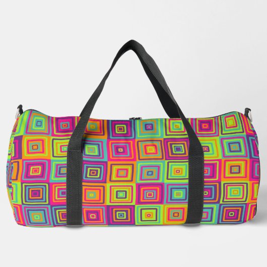 Quadrat farbiges Muster Duffle Bag (Vorderseite)