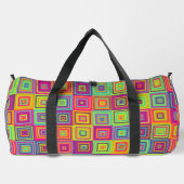 Quadrat farbiges Muster Duffle Bag (Rückseite)