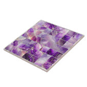 Quadrat-Fliesen Mosaik Amethyst und Perle Fliese (Seite)