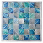 Quadrat-Fliesen Mosaiksteinchen Fliese (Vorderseite)