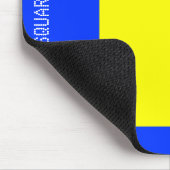 Quadrat - Gelb und Blau Mousepad (Ecke)