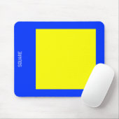 Quadrat - Gelb und Blau Mousepad (Mit Mouse)