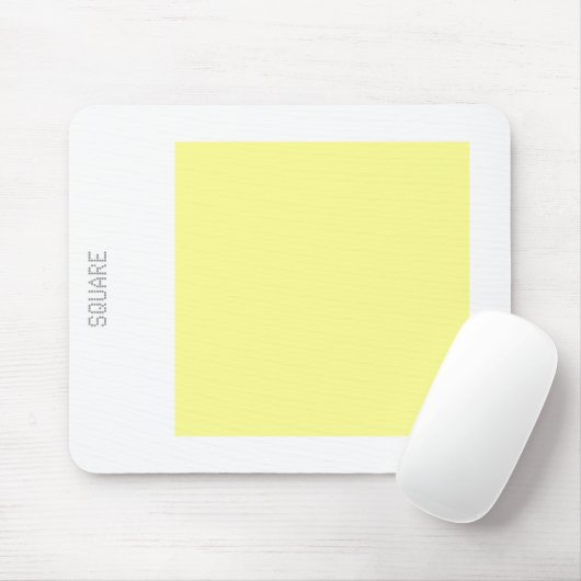Quadrat: gelb und weiß mousepad (Mit Mouse)