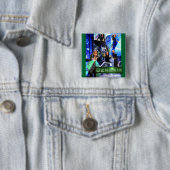 QUADRAT-"Genese-" Knopf - Quinceys Logo Button (Beispiel)