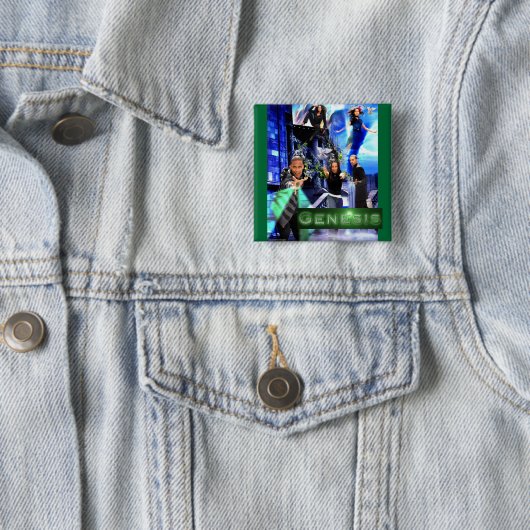 QUADRAT-"Genese-" Knopf - Quinceys Logo Button (Beispiel)