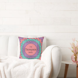 Quadrat Geometrischer Familienname Kissen