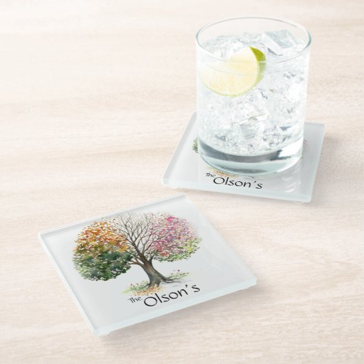 QUADRAT-GLASUntersetzer 4 Glasuntersetzer (Schrägansicht)