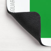 Quadrat - Grasgrün und Weiß Mousepad (Ecke)