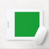 Quadrat - Grasgrün und Weiß Mousepad (Mit Mouse)