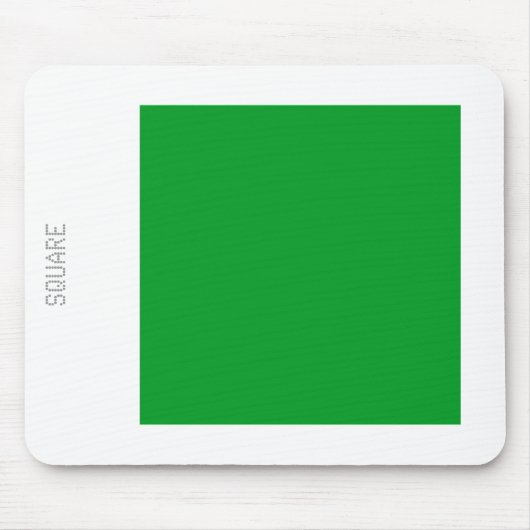 Quadrat - Grasgrün und Weiß Mousepad (Vorne)