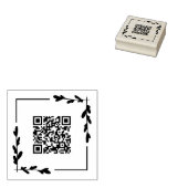 Quadrat-Grünflächen gestalten Ihren QR-Code Gummistempel (Stempel)