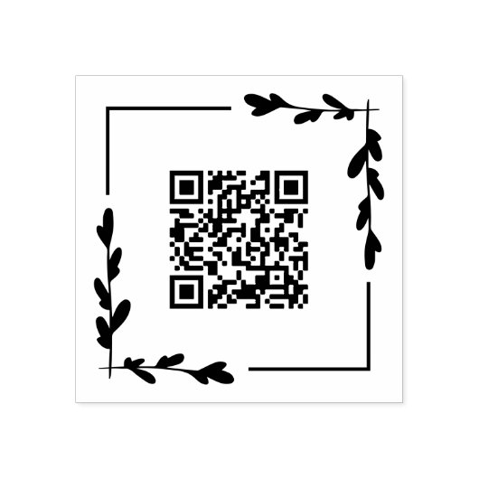 Quadrat-Grünflächen gestalten Ihren QR-Code Gummistempel (Prägung)