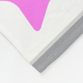 Quadrat-Gymnastik des Rosa-4 mit Monogramm Fleecedecke (Ecke)