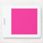 Quadrat - Heiß rosa und weiß Mousepad (Vorne)