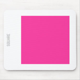Quadrat - Heiß rosa und weiß Mousepad