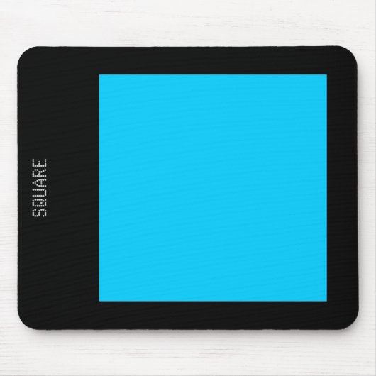 Quadrat - Himmelblau und Schwarz Mousepad (Vorne)
