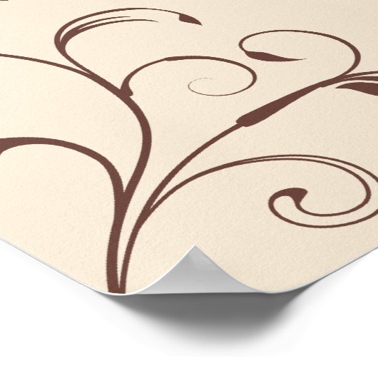 Quadrat Hochzeitsstichtabelle Poster (Ecke)