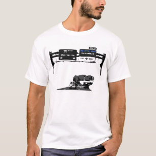 Quadrat-Hügel-Landstraßen-Ikone T-Shirt