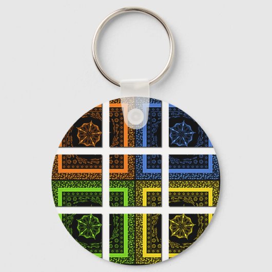 Quadrat in einer Schachtel Schlüsselanhänger (Vorderseite)