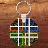 Quadrat in einer Schachtel Schlüsselanhänger (Vorderseite)