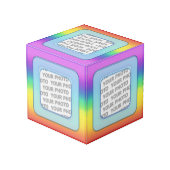 Quadrat in quadratischem Rahmen, farbig III + Ihr Würfel (Rückseite Schrägansicht)
