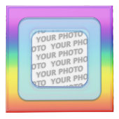 Quadrat in quadratischem Rahmen, farbig III + Ihr Würfel (Vorderseite)