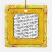 Quadrat in quadratischem Rahmen, IV-farbig + Ihr F Keramikornament (Rückseite)