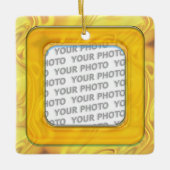 Quadrat in quadratischem Rahmen, IV-farbig + Ihr F Keramikornament (Vorderseite)