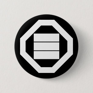 Quadrat Kanji Zeichen für drei in Oshiki Button