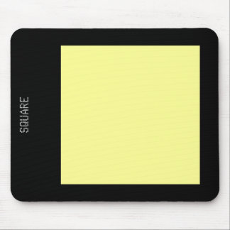 Quadrat - Khalk Gelb und Schwarz Mousepad