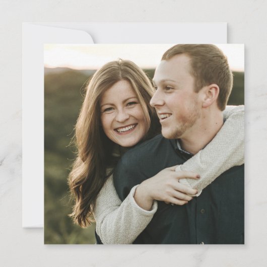 Quadrat Kupfer Geometric Burgundy Blue Foto Einladung (Rückseite)