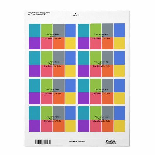 Quadrat-Labels (Vorne)