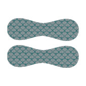 Quadrat Leaf Muster Aquamarin neutral Baseball (Paneele)