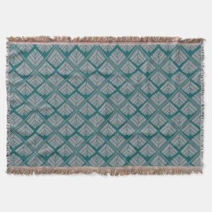 Quadrat Leaf Muster Aquamarin neutral Decke