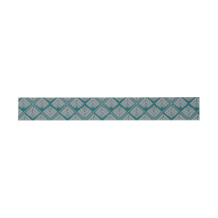 Quadrat Leaf Muster Aquamarin neutral Einladungsbanderole