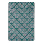 Quadrat Leaf Muster Aquamarin neutral Mini Klemmbrett (Rückseite)